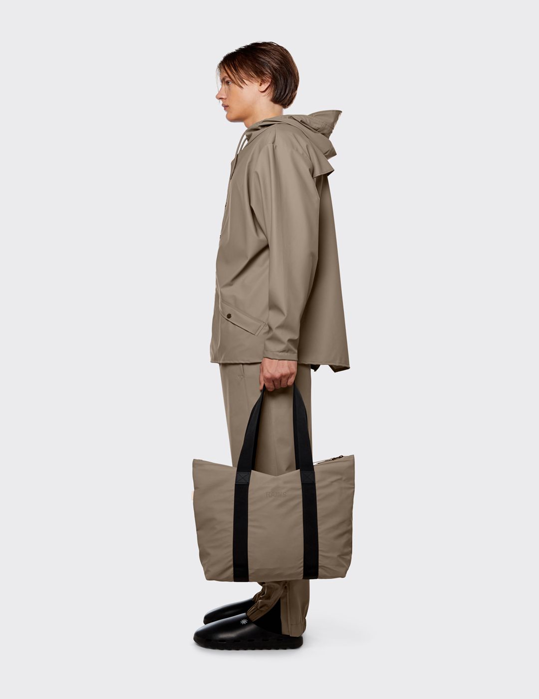 Rains Tote Bag Rush 12250 taupe