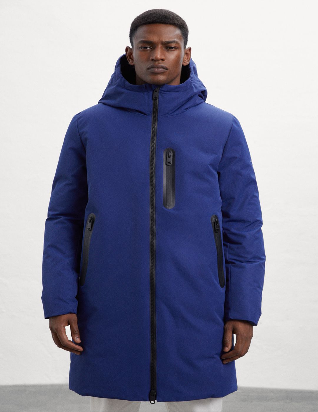 Abrigo Ecoalf Hombre Lovar Blue Print