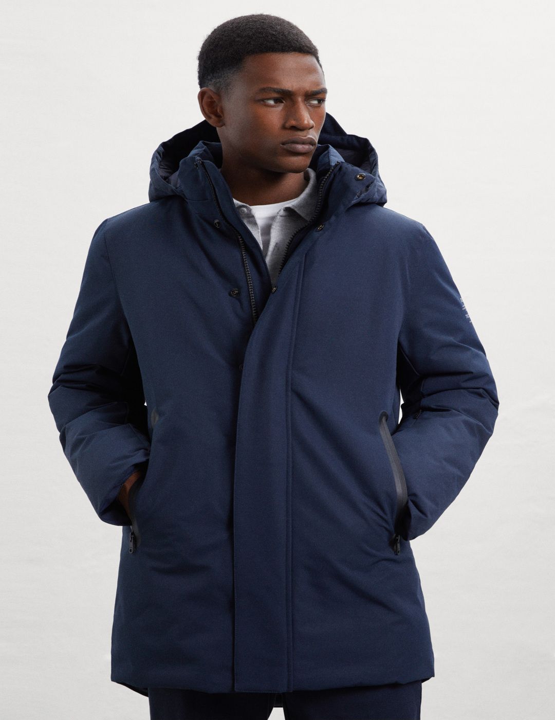 Abrigo Ecoalf Hombre Parko Deep Navy