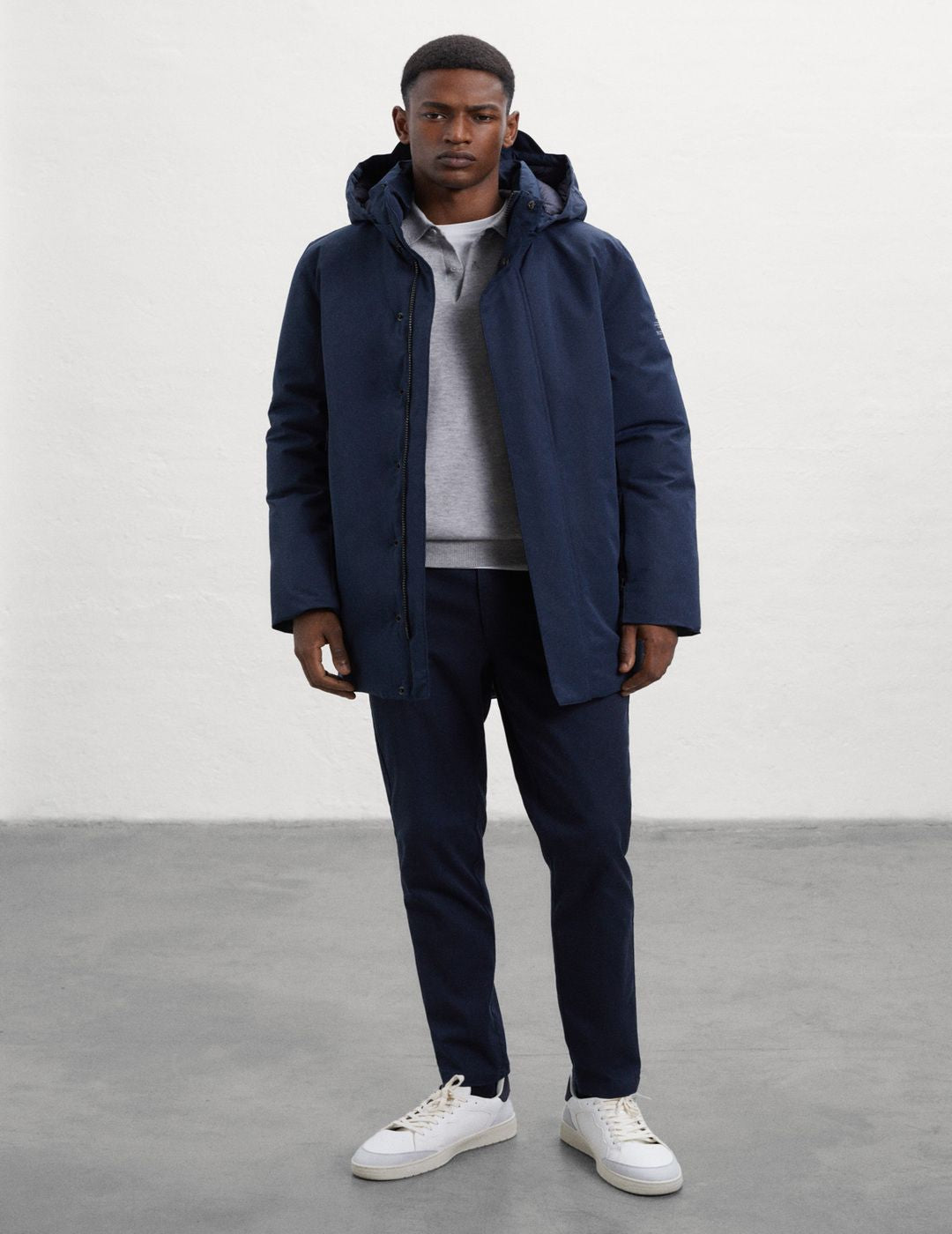 Abrigo Ecoalf Hombre Parko Deep Navy