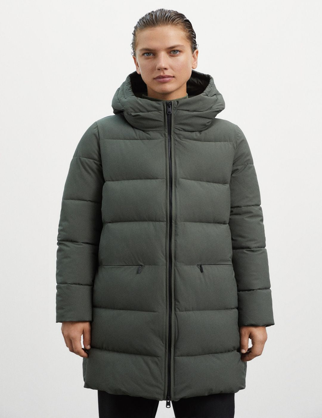 Abrigo Ecoalf Mujer Salin Olive