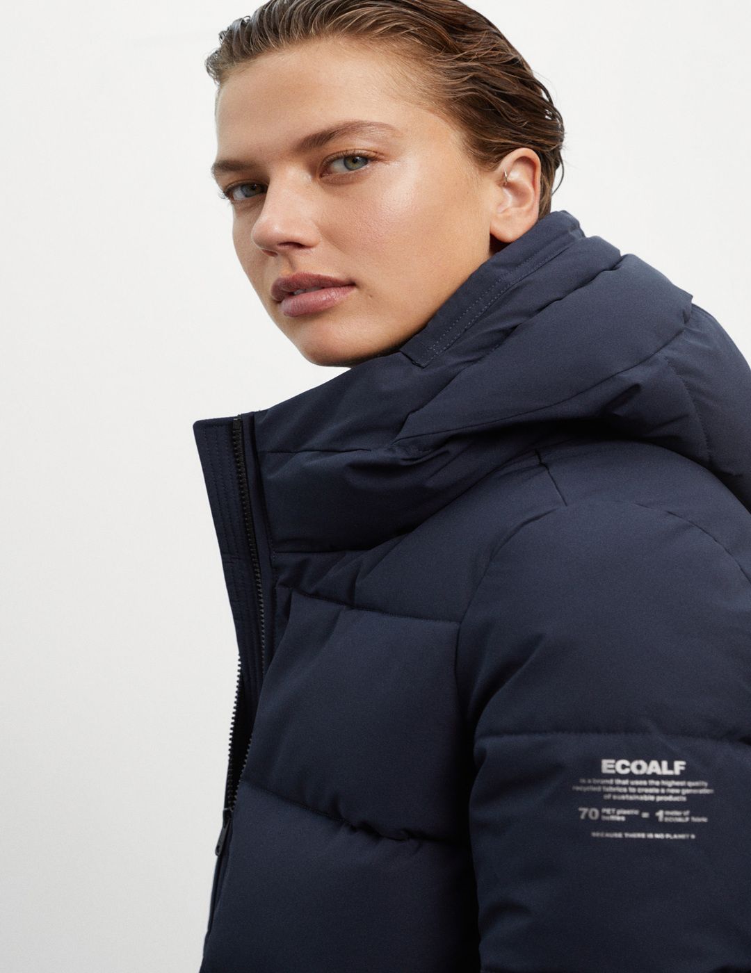 Abrigo Ecoalf Mujer Salin Deep Navy