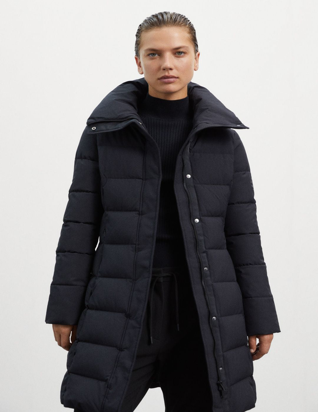 Abrigo Ecoalf Mujer Bolivar Black