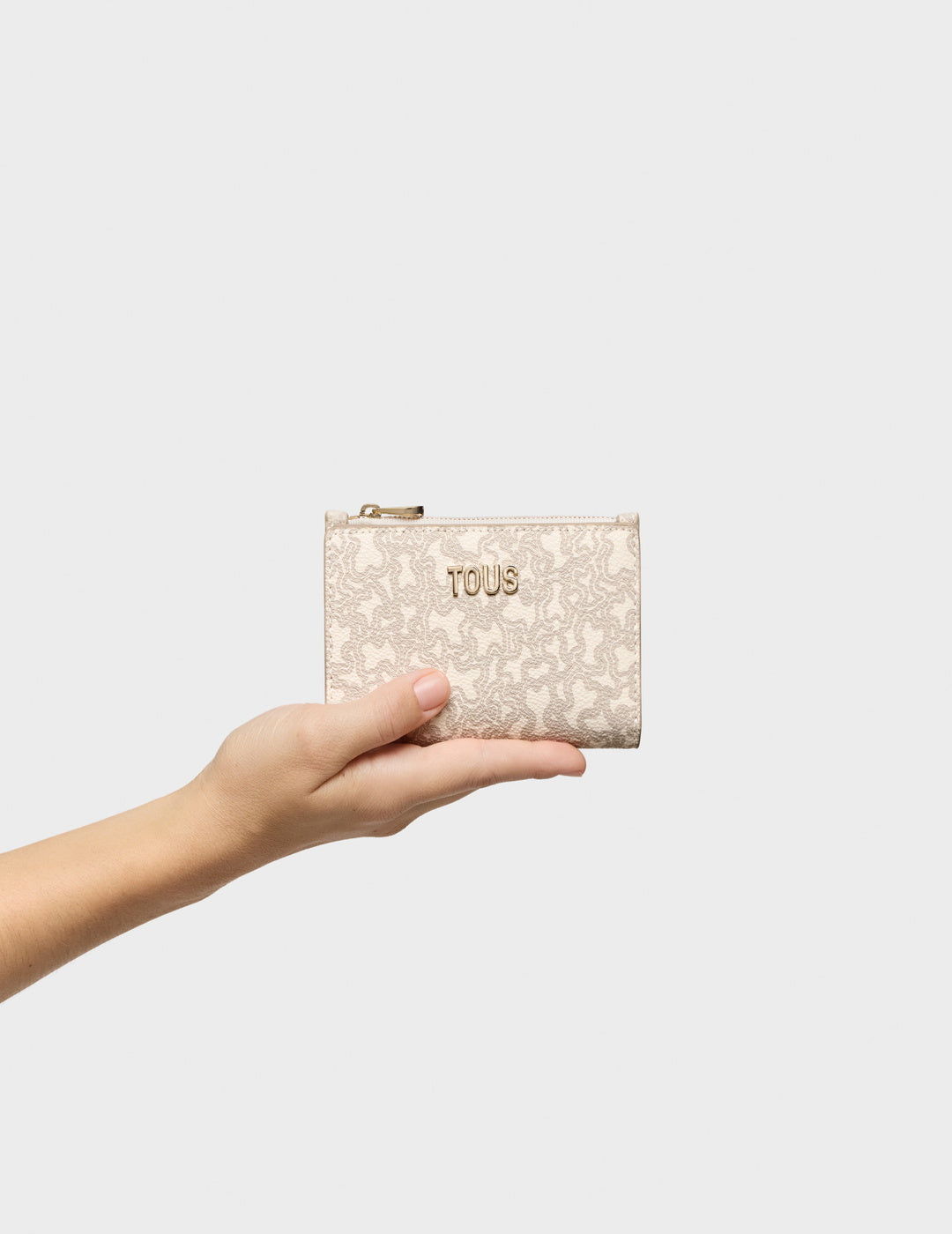 Billetera Tous S Kaos Mini Lines Beige