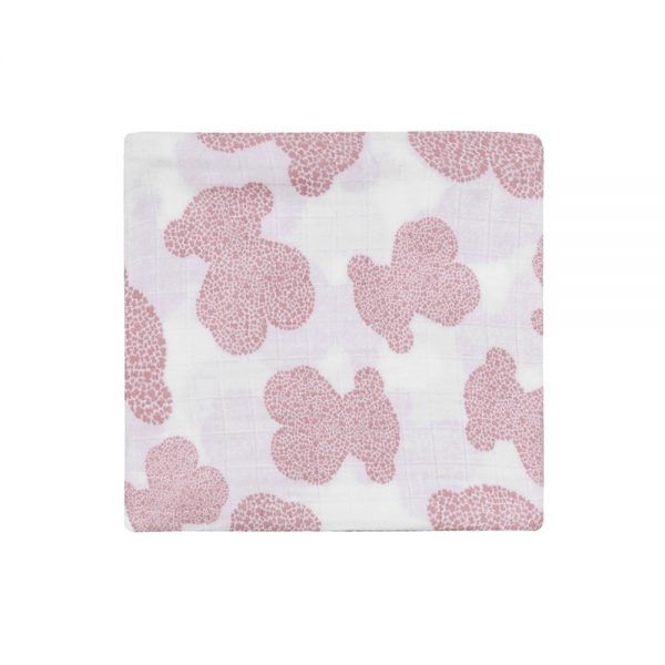 Tous Baby Muselina Bambú micro estampado Rosa