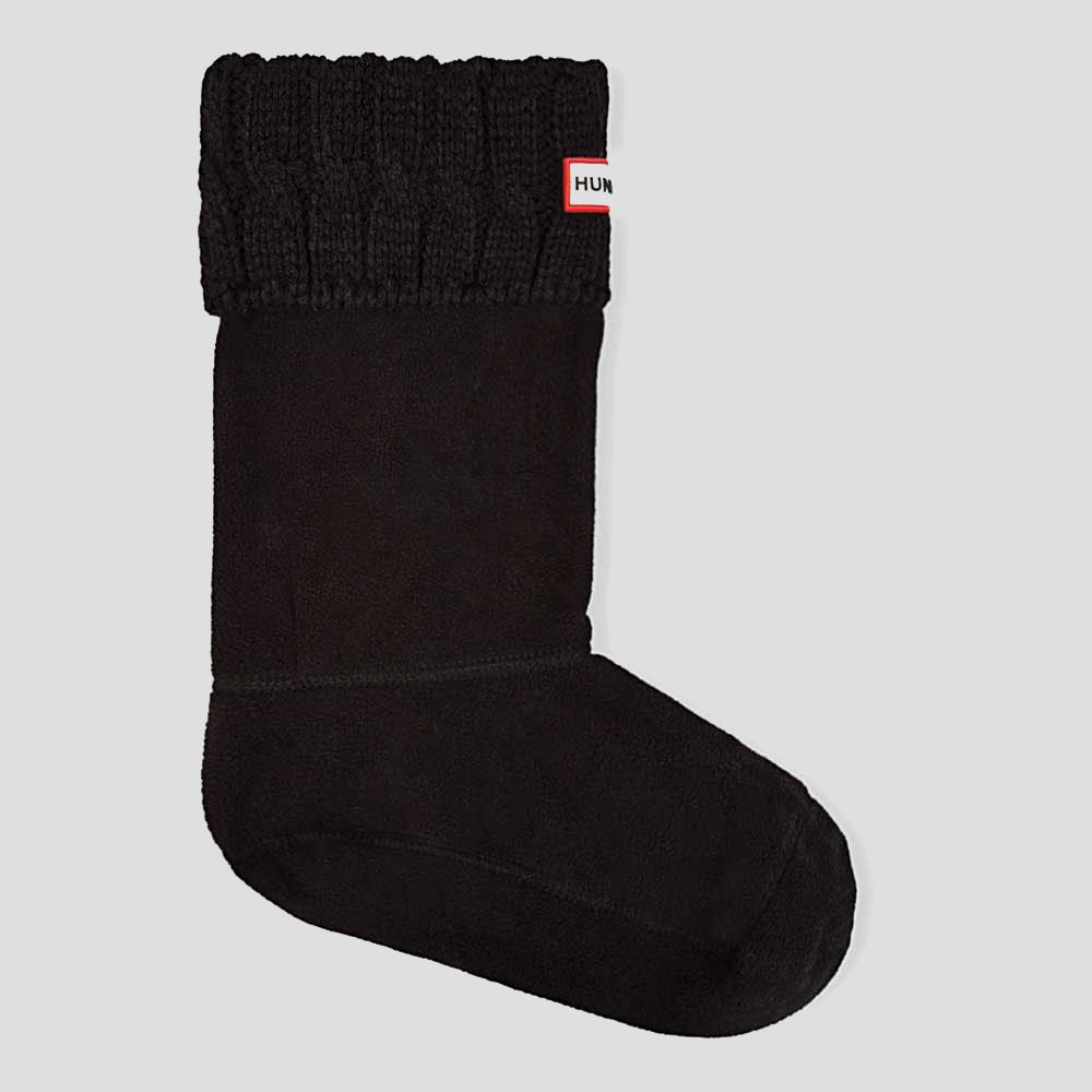 Socks Original 6 Stitch Cable Short Black
