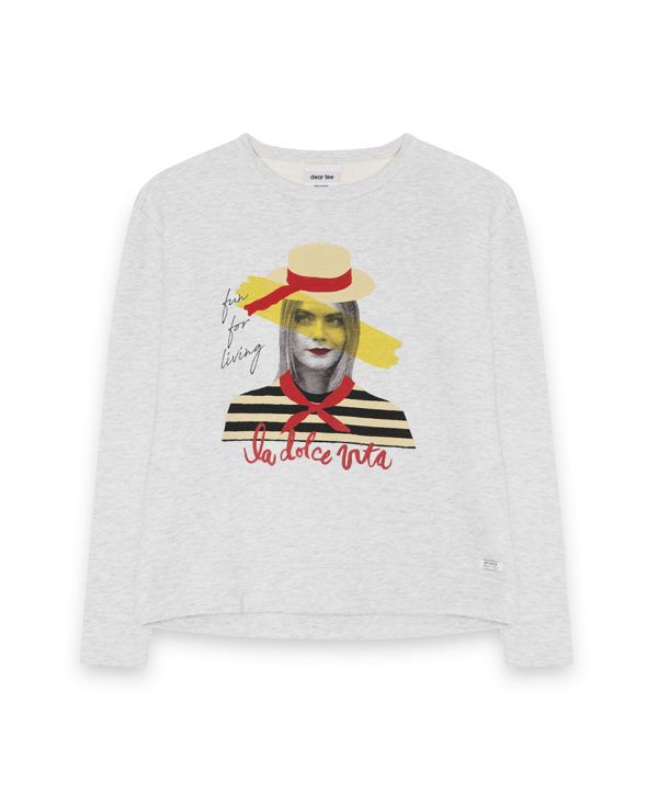 Sudadera Dear Tee CARA DOLCE VITA SW-grey