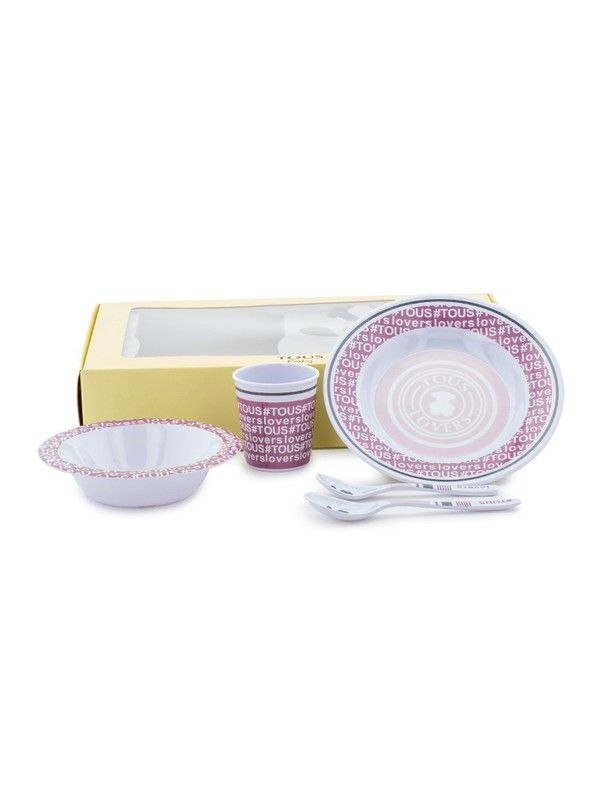 Tous Vajilla de bebé 5 piezas TOUS Lovers Rosa