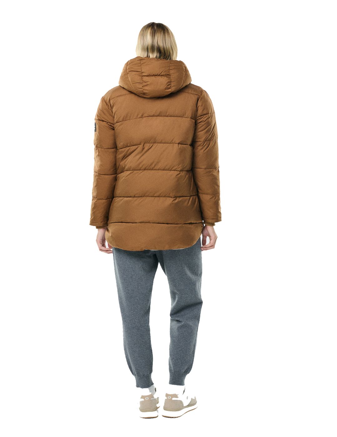 Abrigo Ecoalf Mujer Reversible Noir Walnut