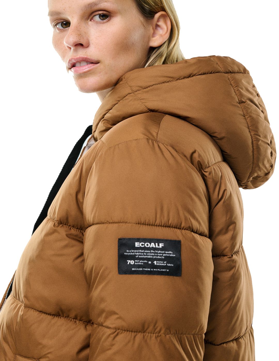 Abrigo Ecoalf Mujer Reversible Noir Walnut