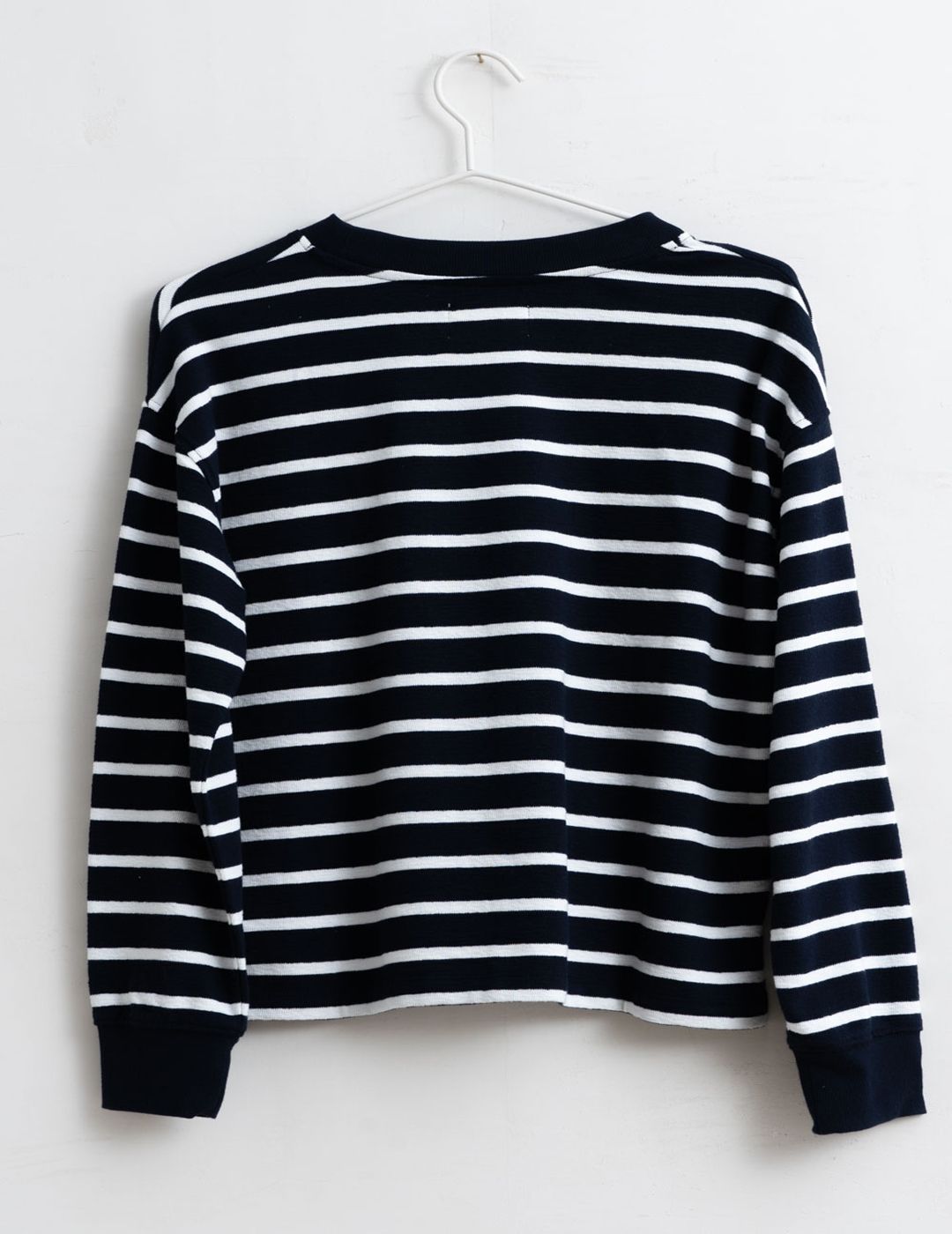 Sudadera eseOese Agodón Orgánico Stripes Off White Navy
