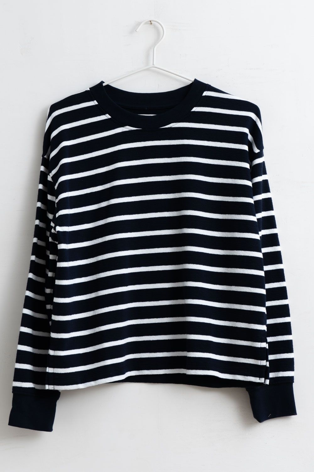 Sudadera eseOese Agodón Orgánico Stripes Off White Navy