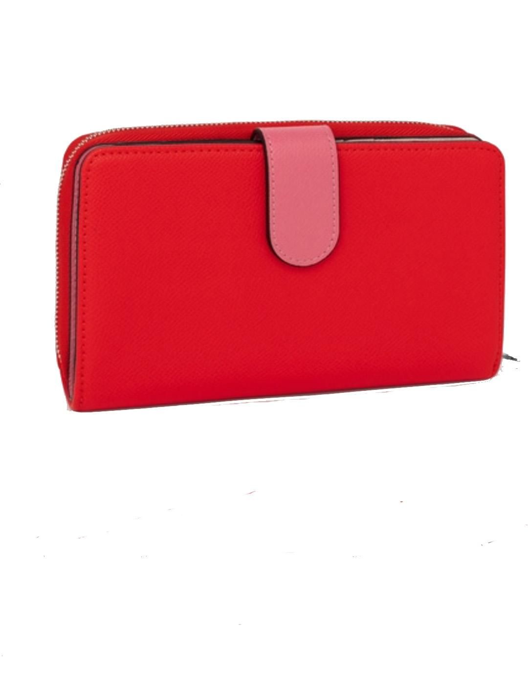 Billetera Tous Mediana New Dubai Saffiano rojo