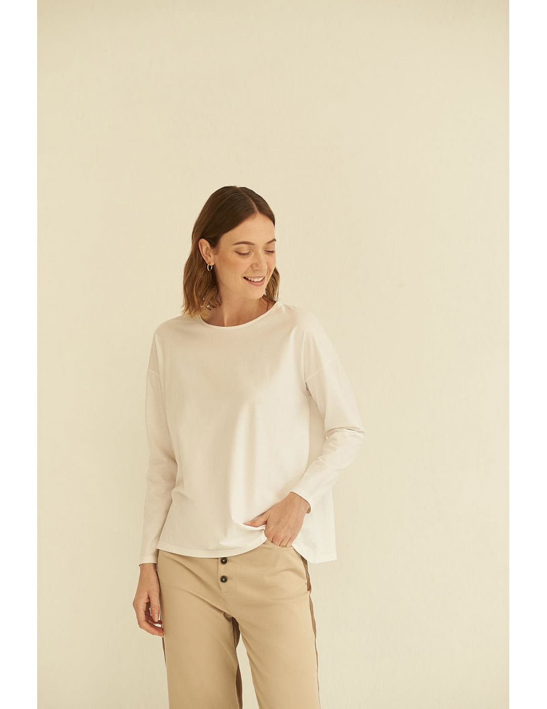 Camiseta Mus&Bombon Basieco Redondo Blanco