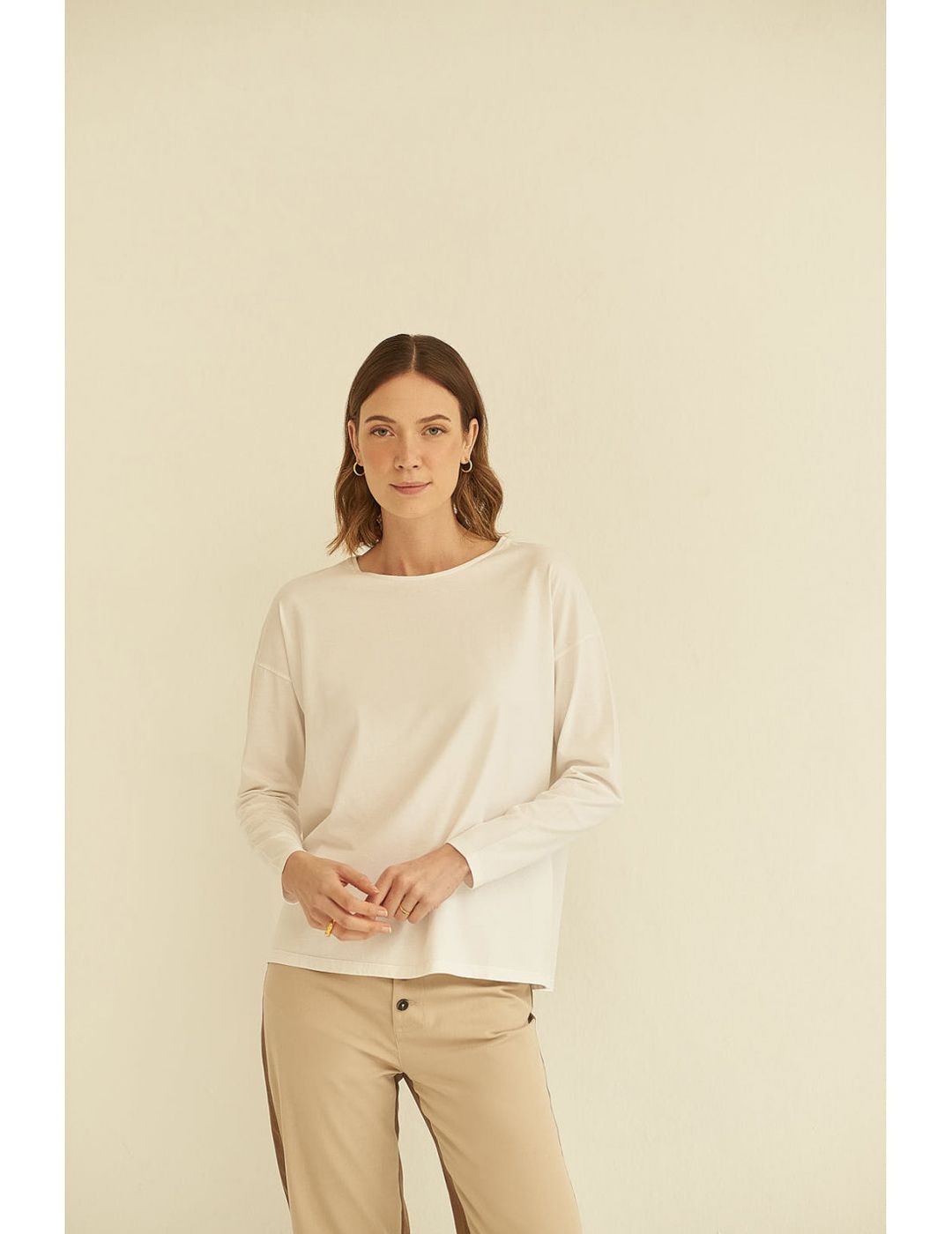 Camiseta Mus&Bombon Basieco Redondo Blanco