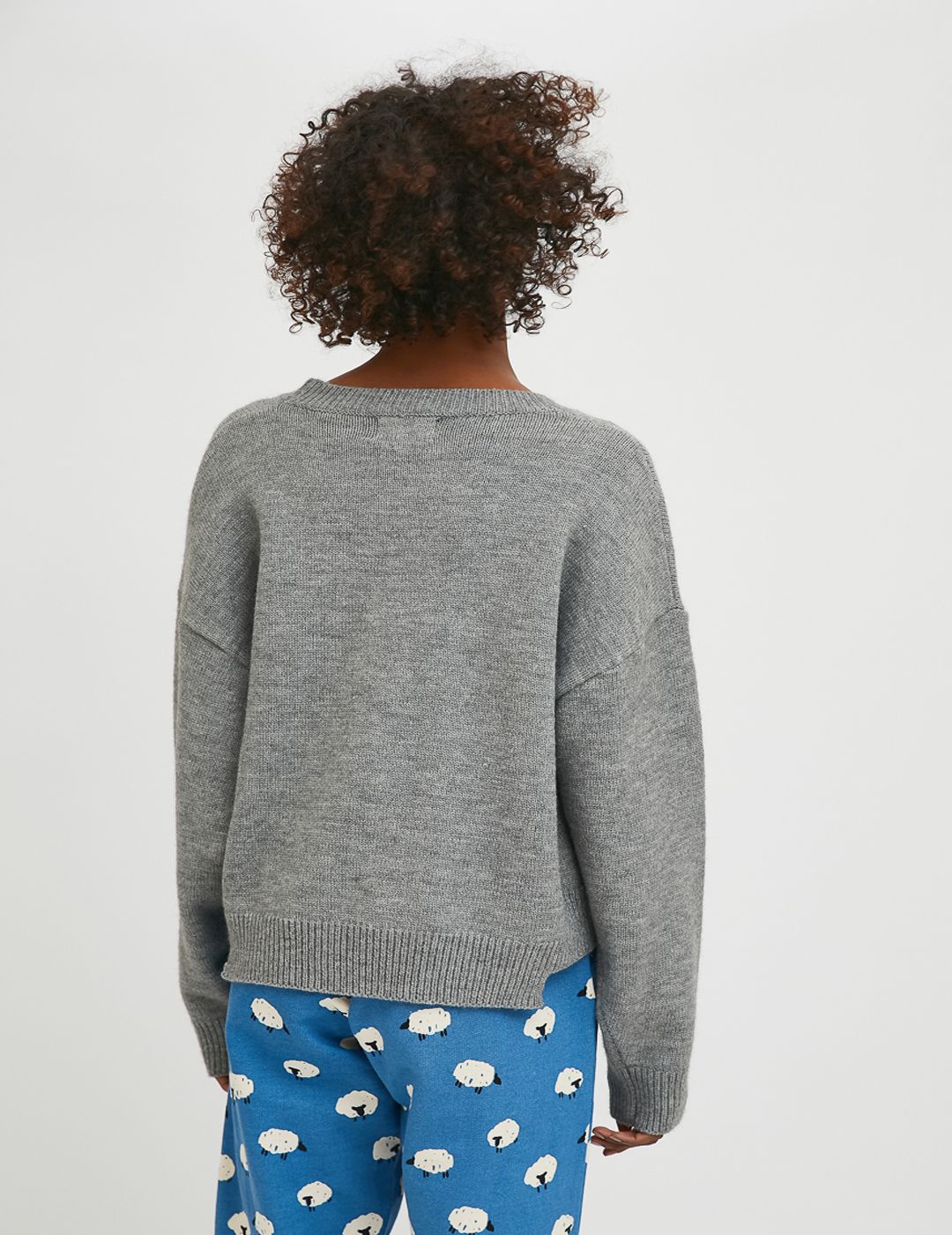 Jersey Compañía Fantástica De Punto Con Bajo Asimétrico Gris
