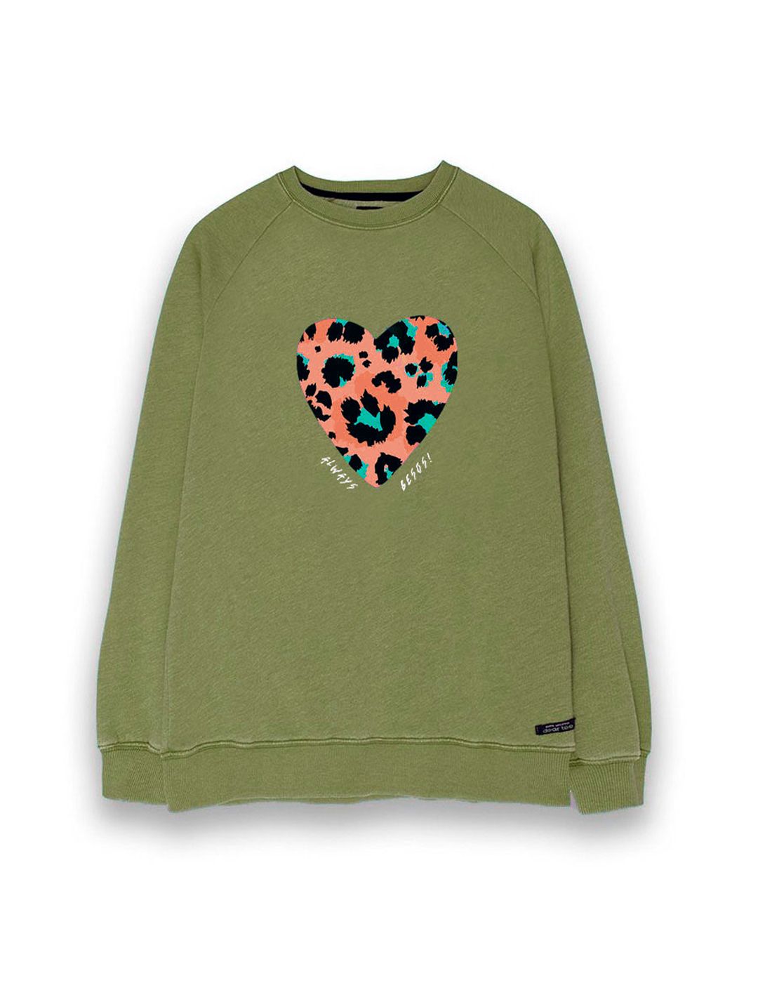 Sudadera Dear Tee Mujer Always Besos Verde