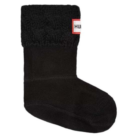 Socks Kids 6 Stitch Cable Boot Black