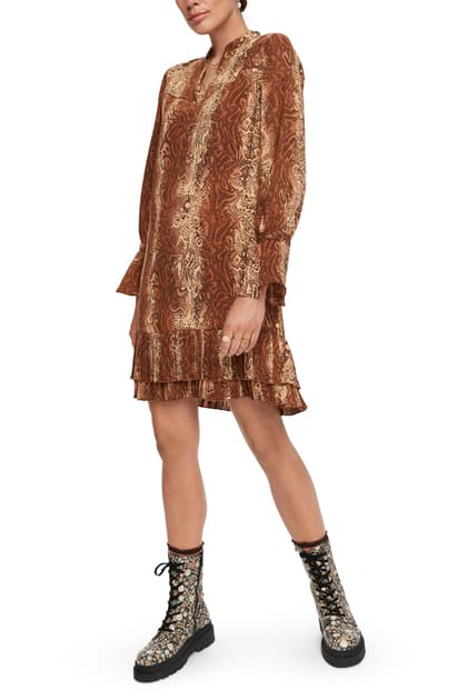 Minivestido Maison Scotch de manga larga con dobladillo plisado 159009-0220
