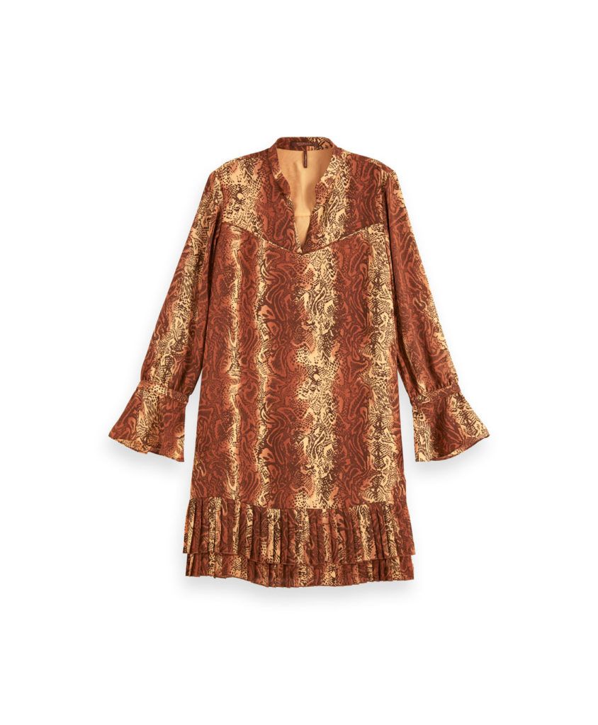 Minivestido Maison Scotch de manga larga con dobladillo plisado 159009-0220