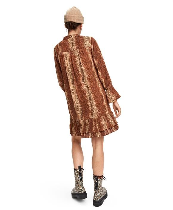 Minivestido Maison Scotch de manga larga con dobladillo plisado 159009-0220
