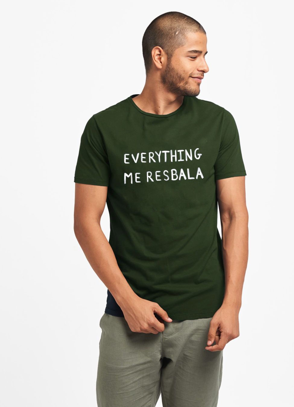Camiseta Dear Tee hombre EVERYTHING verde Ozonoshop monforte