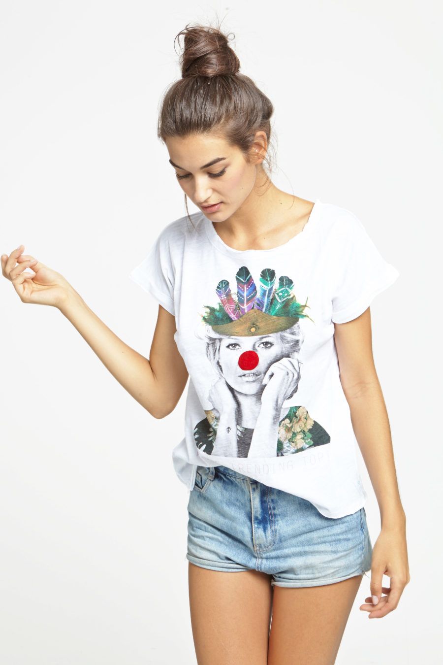 Camiseta Dear Tee mujer YELLOW FEATHERS